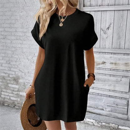 Vestido Valentine™ Con Caída Fluida y Mangas Remangadas