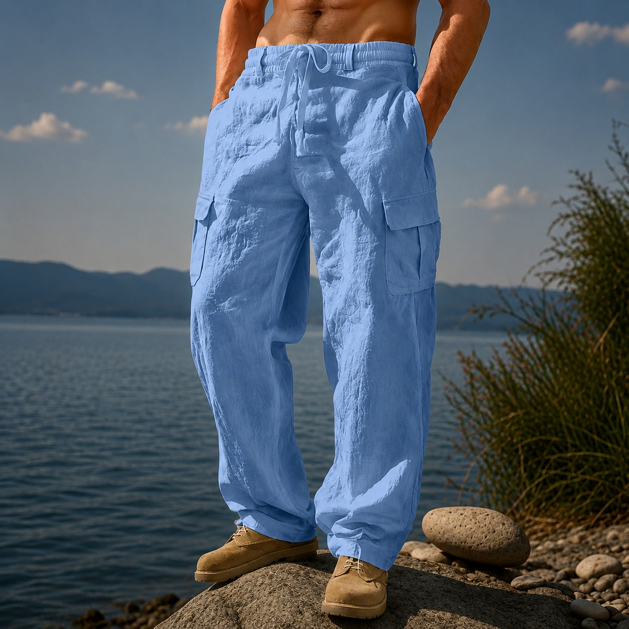 Pantalón Nómada™ Cargo de Lino y Algodón
