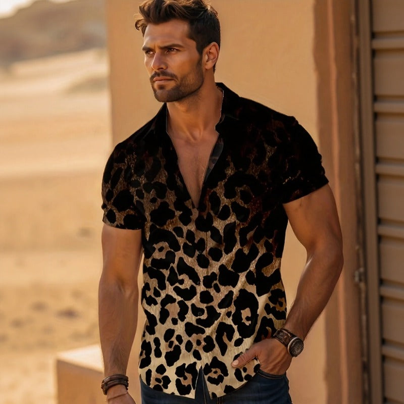 Camisa Leo™ con Estampado Animal Degradado