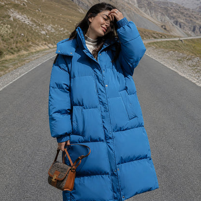 Abrigo Chamonix™ Largo Acolchado con Capucha y Cuello Alto