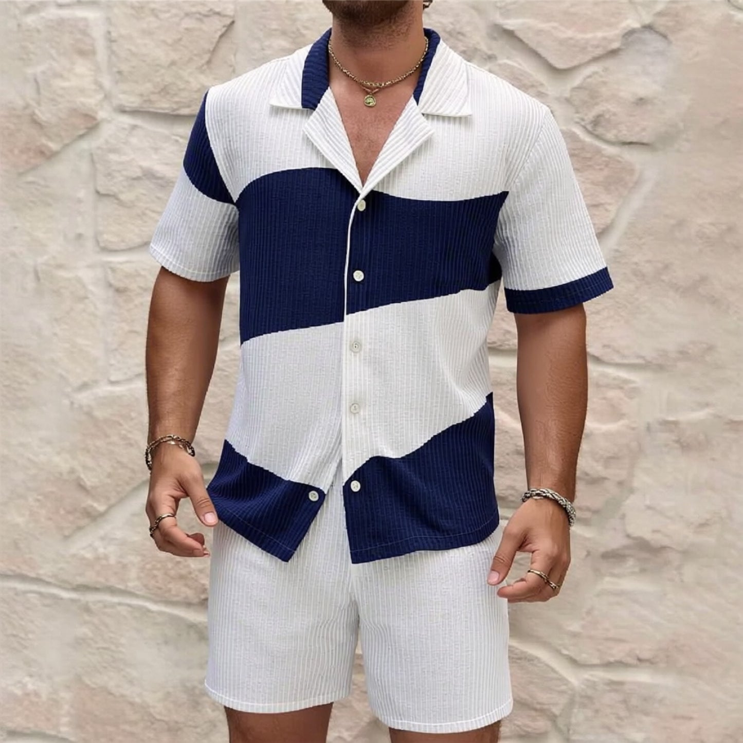 Conjunto Wilshire™ de Punto Texturizado y Diseño Bicolor
