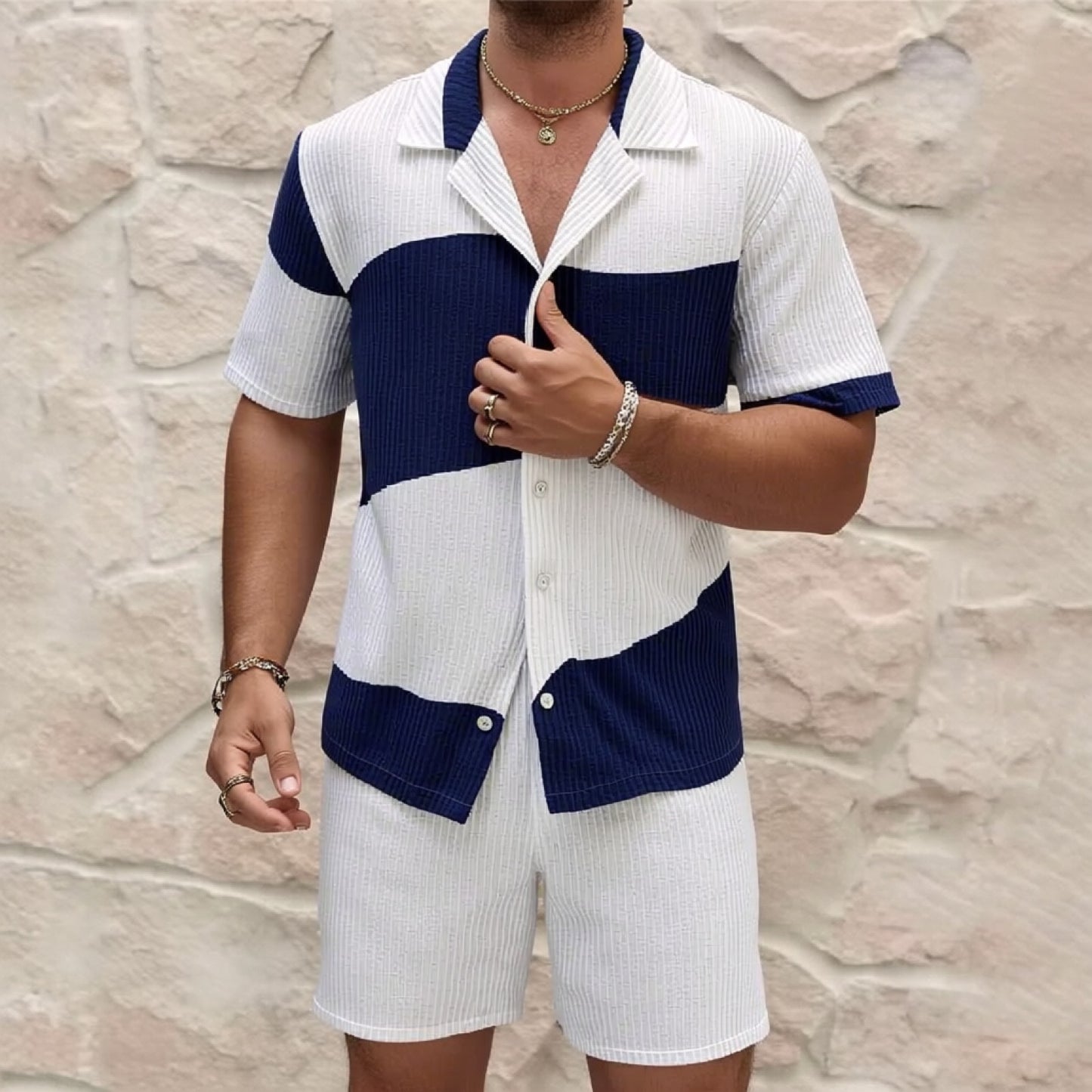 Conjunto Wilshire™ de Punto Texturizado y Diseño Bicolor