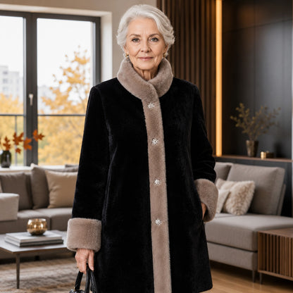 Abrigo Saint Moritz™ de Terciopelo Sintético de Lujo para un Elegante Confort Invernal