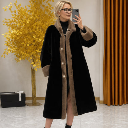 Abrigo Saint Moritz™ de Terciopelo Sintético de Lujo para un Elegante Confort Invernal