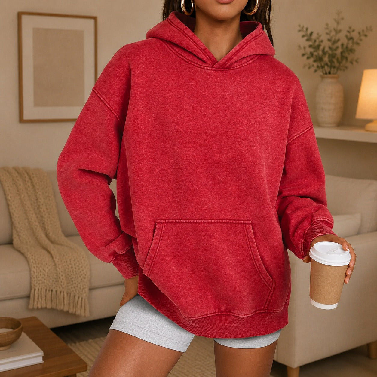 Sudadera Kaia™ Oversize con Bolsillo Canguro