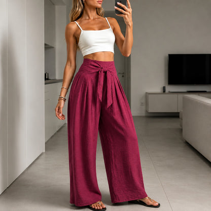 Pantalón Ariela™ con Cinturón Ajustable Elegante y Cintura Estructurada