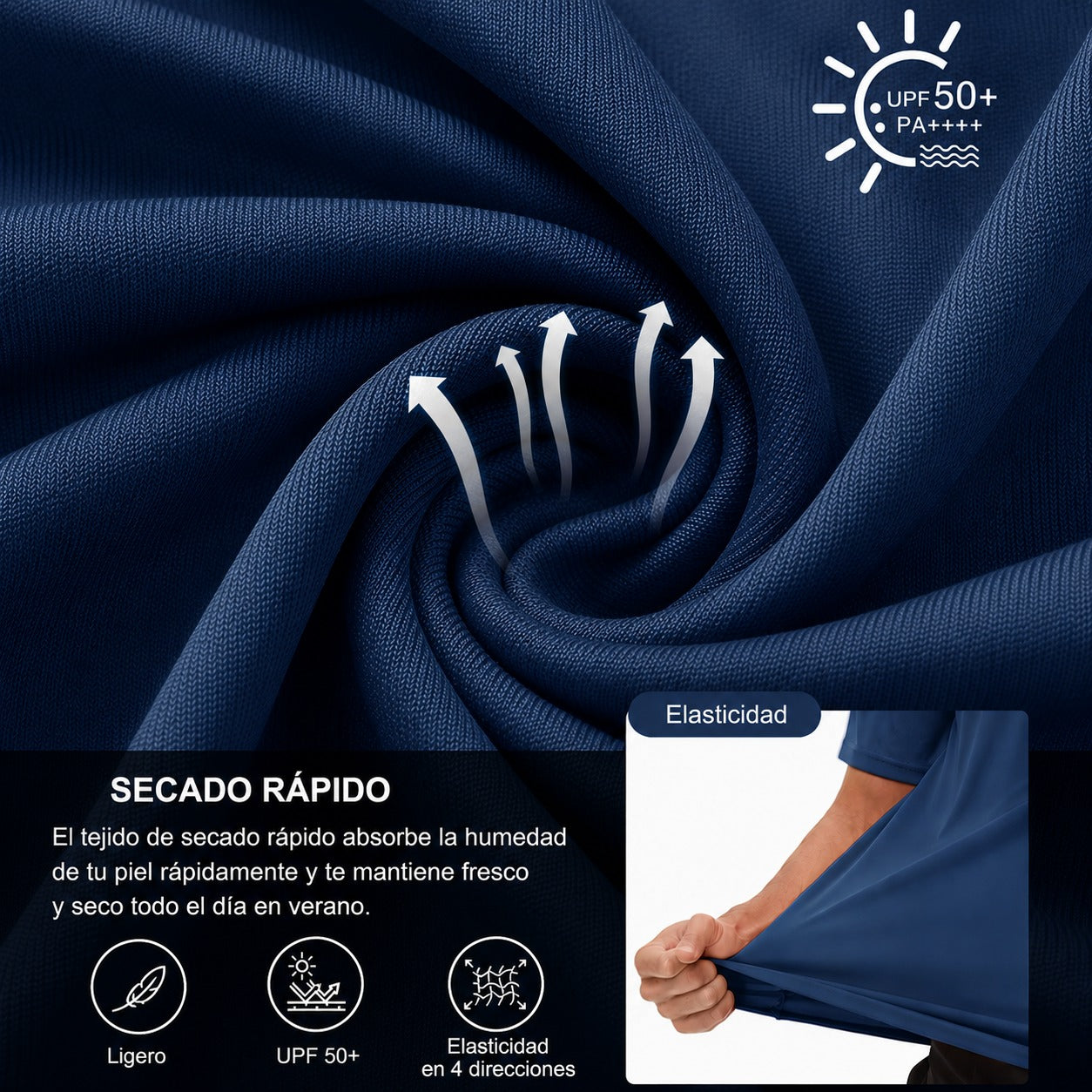 Camiseta Brenner™ con Protección Solar UPF 50+ y Tecnología DryFit