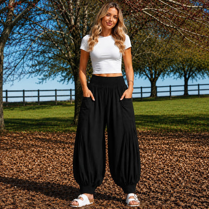 Pantalón Lunara™ con Bolsillos Frontales Amplios y Cintura Elástica