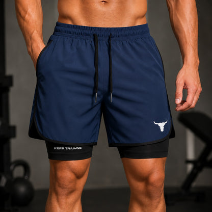 Short Deportivo Kael™ con Compresión Integrada, Cintura Ajustable y Bolsillos Laterales