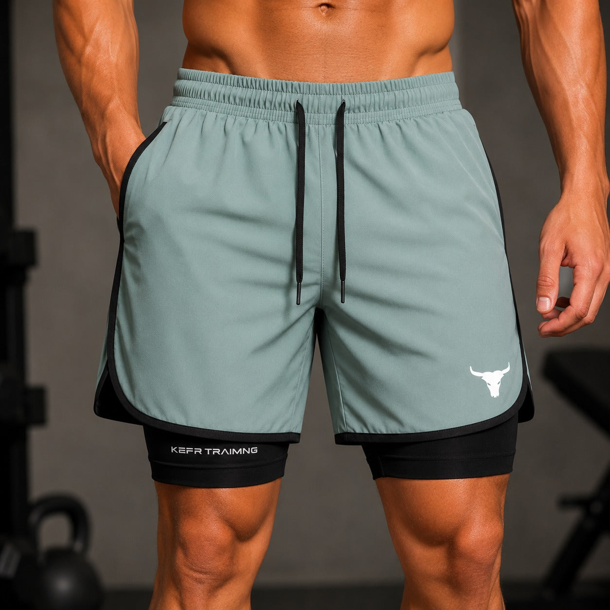 Short Deportivo Kael™ con Compresión Integrada, Cintura Ajustable y Bolsillos Laterales