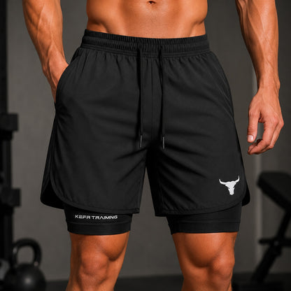 Short Deportivo Kael™ con Compresión Integrada, Cintura Ajustable y Bolsillos Laterales
