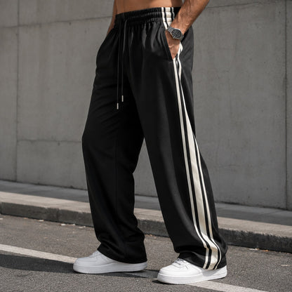 Pantalón Maxton™ con Franjas Laterales, Cintura Ajustable y Corte Recto