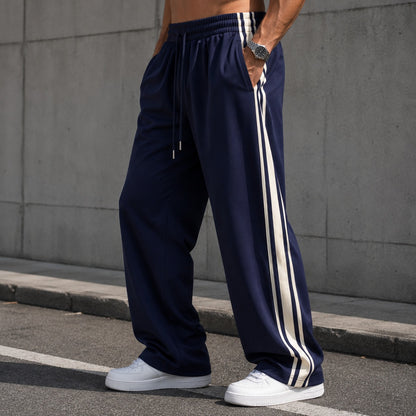 Pantalón Maxton™ con Franjas Laterales, Cintura Ajustable y Corte Recto