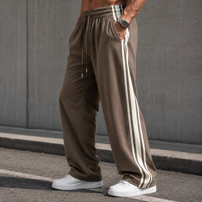 Pantalón Maxton™ con Franjas Laterales, Cintura Ajustable y Corte Recto
