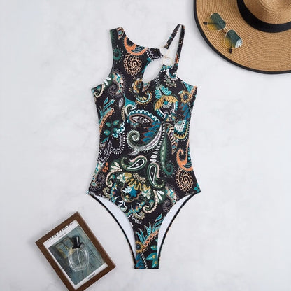 Bañador Nerissa™ con Abertura Frontal y Estampado Bohemio