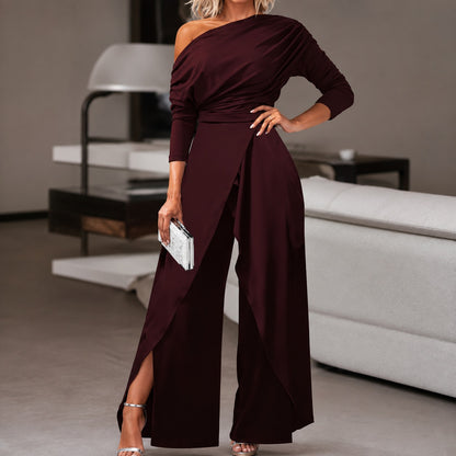Mono Mariel™ con Hombro Descubierto, Corte Amplio y Cintura Definida