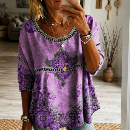 Blusa Samira™ con Estampado Boho y Corte Amplio