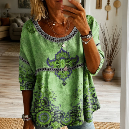 Blusa Samira™ con Estampado Boho y Corte Amplio