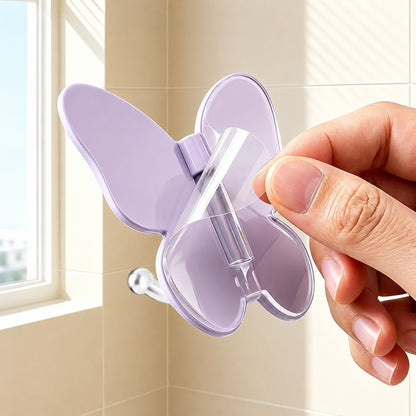 [COMPRA 5 Y LLÉVATE 10] Kit de Ganchos Adhesivos en Forma de Mariposa con Alas Ajustables y 3 Ganchos Giratorios