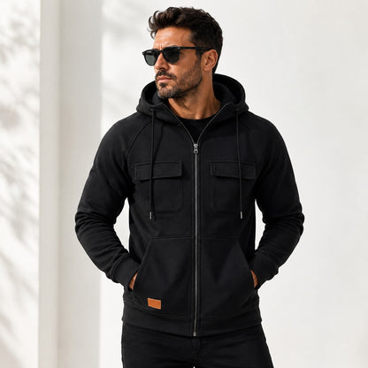 Chaqueta Torren™ con Capucha Ajustable y Bolsillos Frontales con Solapa