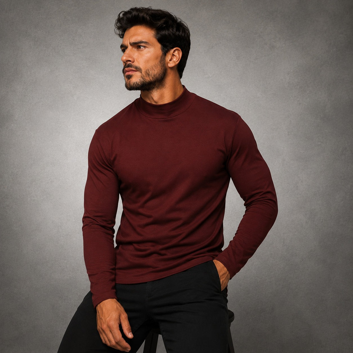 Camiseta Valtor™ de Manga Larga con Tejido Flexible y Corte Ajustado
