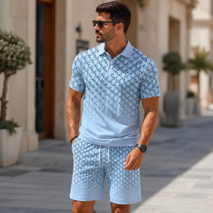 Conjunto Santoro™ con Estampado Geométrico Degradado y Tejido Transpirable