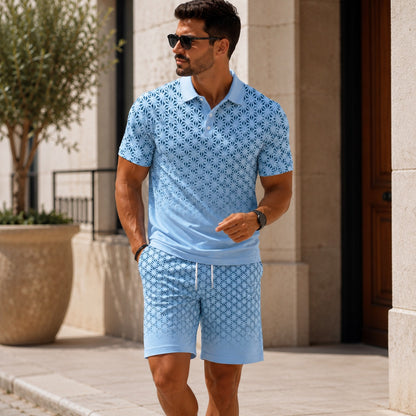 Conjunto Santoro™ con Estampado Geométrico Degradado y Tejido Transpirable