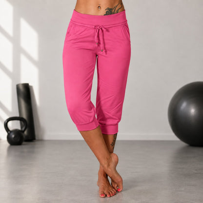 Pantalón Casual Deportivo Alera™ con Largo Capri, Bajo Estructurado y Cintura Ajustable
