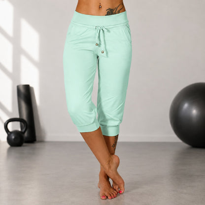 Pantalón Casual Deportivo Alera™ con Largo Capri, Bajo Estructurado y Cintura Ajustable