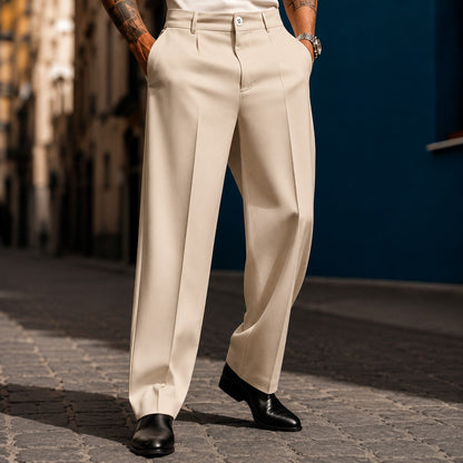 Pantalón Marcel™ de Sastrería Premium con Pinzas Frontales y Corte Recto