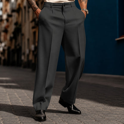 Pantalón Marcel™ de Sastrería Premium con Pinzas Frontales y Corte Recto