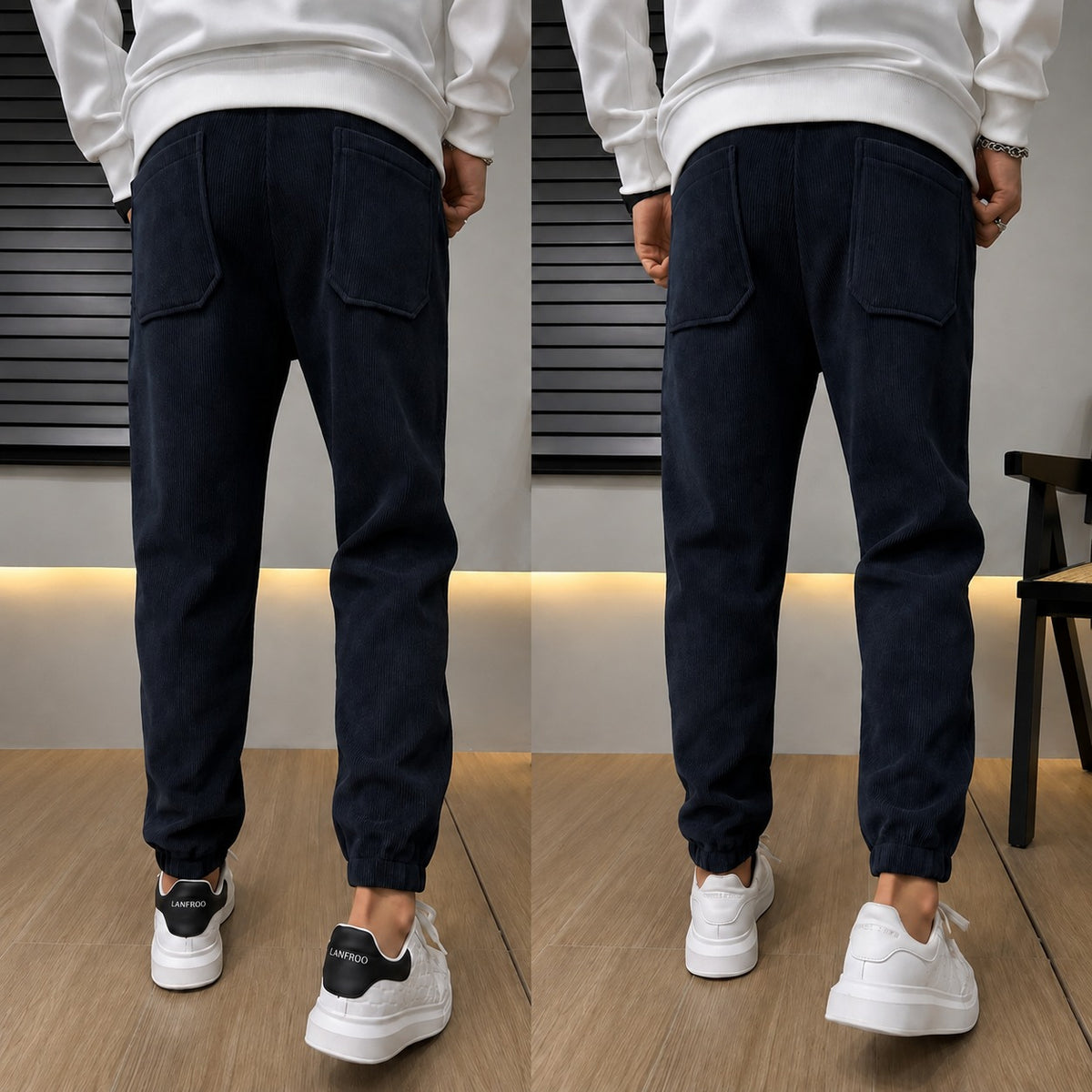 Pantalón Caspian™ con Textura Acanalada, Cintura Ajustable y Puños Elásticos