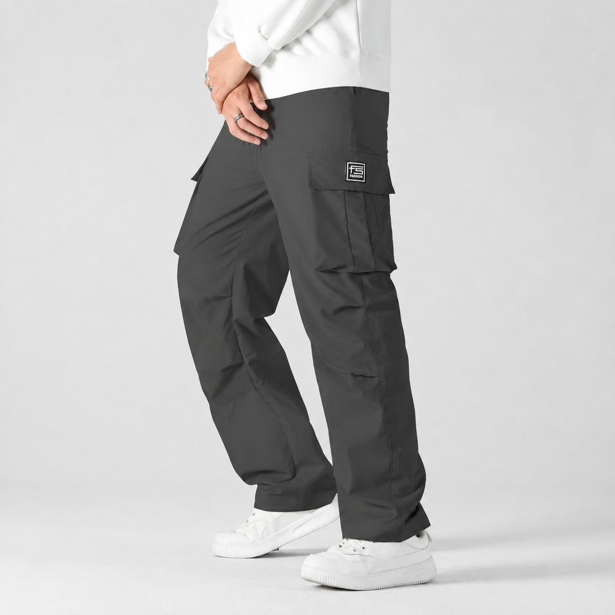 Pantalón Cargo Toren™ con Corte Amplio, Bolsillos Laterales y Cintura Ajustable