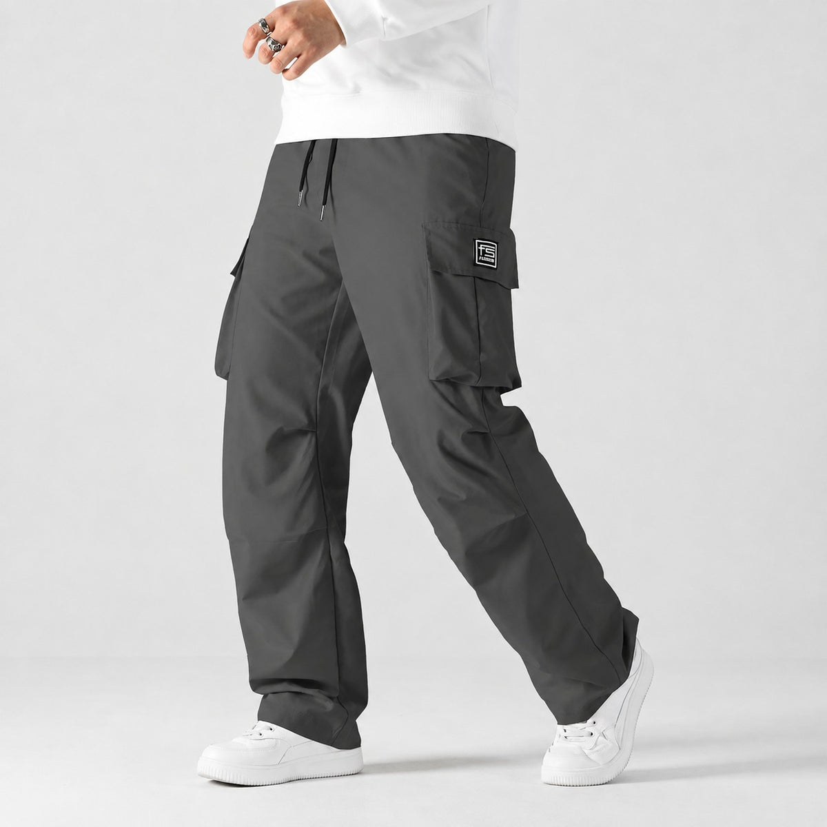 Pantalón Cargo Toren™ con Corte Amplio, Bolsillos Laterales y Cintura Ajustable