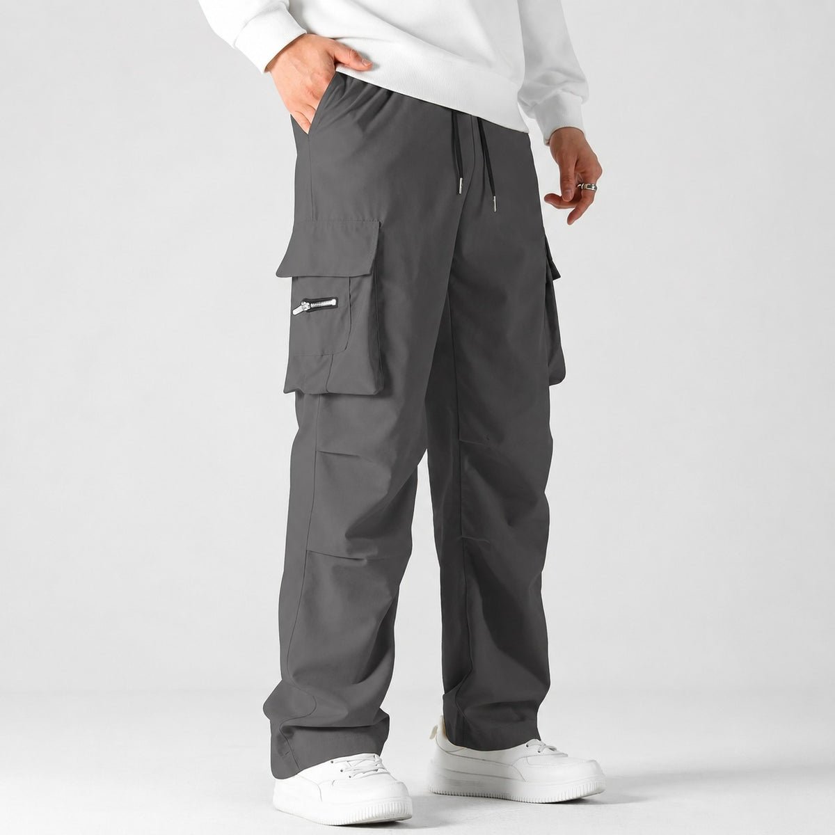 Pantalón Cargo Toren™ con Corte Amplio, Bolsillos Laterales y Cintura Ajustable