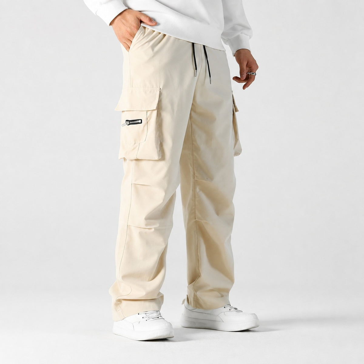 Pantalón Cargo Toren™ con Corte Amplio, Bolsillos Laterales y Cintura Ajustable