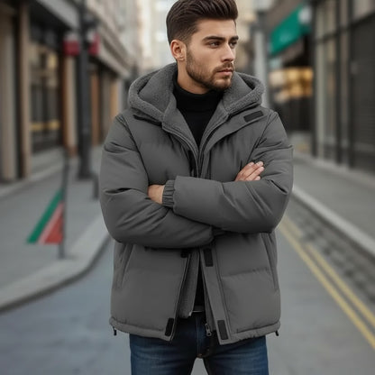 Chamarra Masculina Raven™ con Puffer Premium y Forro Térmico Afelpado