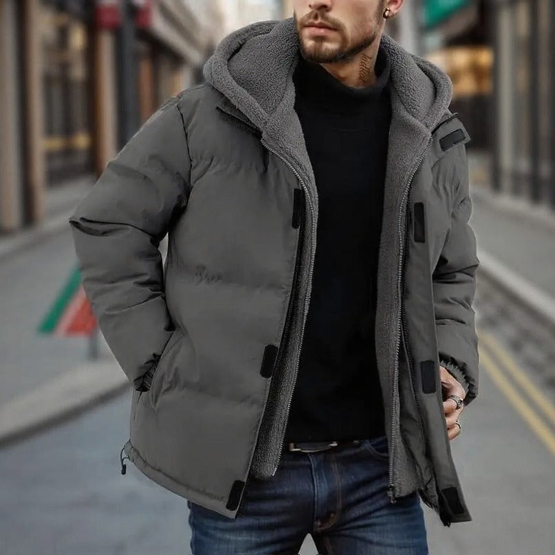 Chamarra Masculina Raven™ con Puffer Premium y Forro Térmico Afelpado
