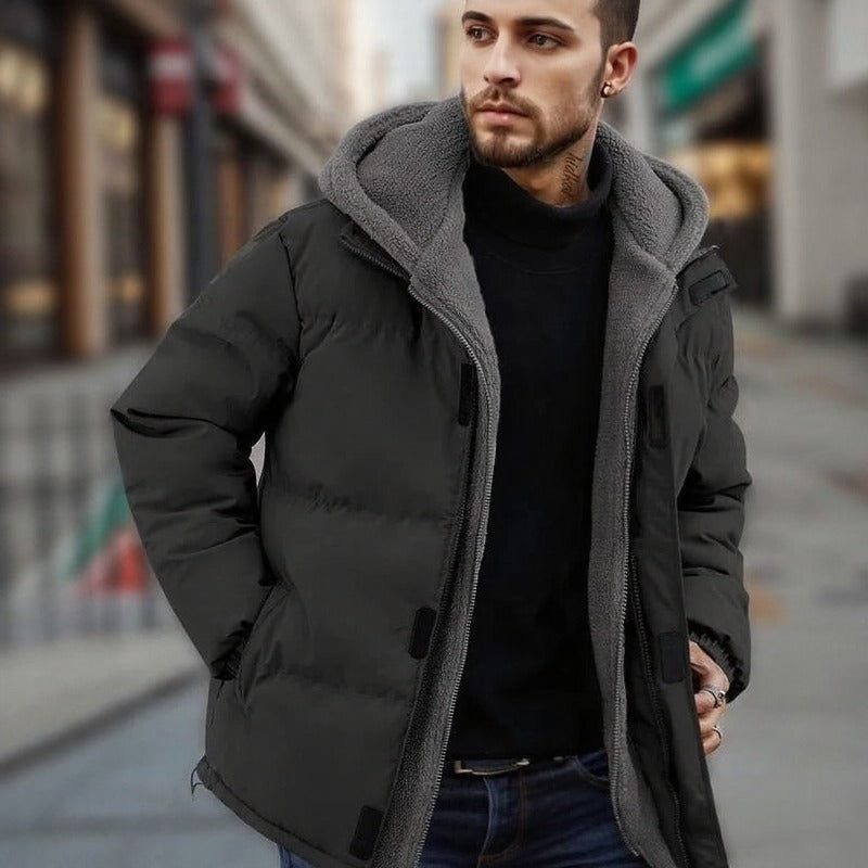 Chamarra Masculina Raven™ con Puffer Premium y Forro Térmico Afelpado