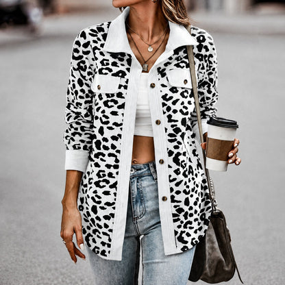 Chaqueta Elena™ con Estampado Animal Print, Bolsillos con Solapa y Botones