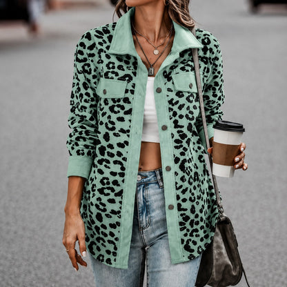 Chaqueta Elena™ con Estampado Animal Print, Bolsillos con Solapa y Botones