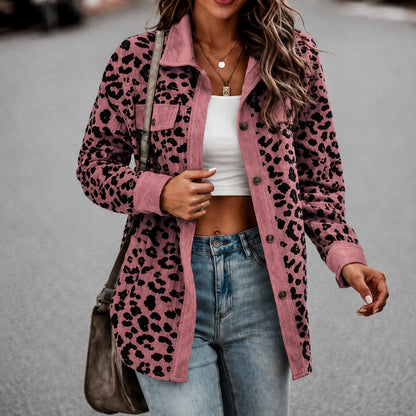 Chaqueta Elena™ con Estampado Animal Print, Bolsillos con Solapa y Botones