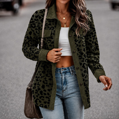 Chaqueta Elena™ con Estampado Animal Print, Bolsillos con Solapa y Botones