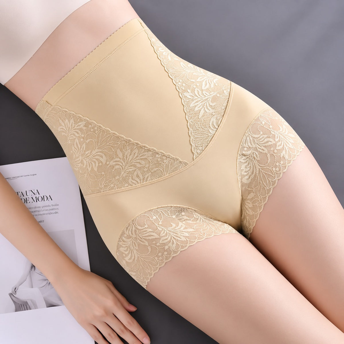 Braga Moldeadora Julieta™ con Cintura Alta y Paneles de Encaje Floral