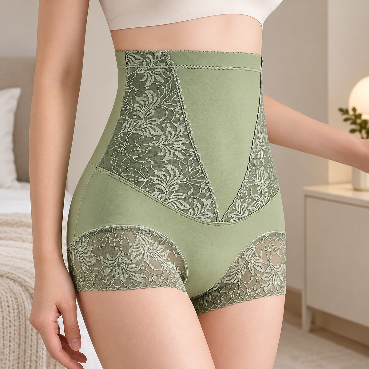Braga Moldeadora Julieta™ con Cintura Alta y Paneles de Encaje Floral