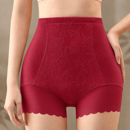 Faja Short Carmona™ con Cintura Alta, Panel Floral y Acabado Ondulado
