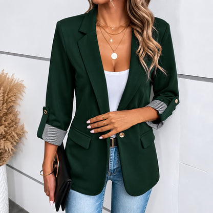 Blazer Toluca™ con Solapas Clásicas, Bolsillos con Solapa y Puños a Rayas