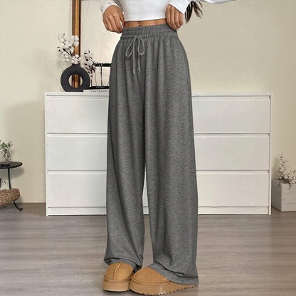 Pantalón Luma™ de Felpa con Cintura Ajustable y Corte Recto de Caída Fluida