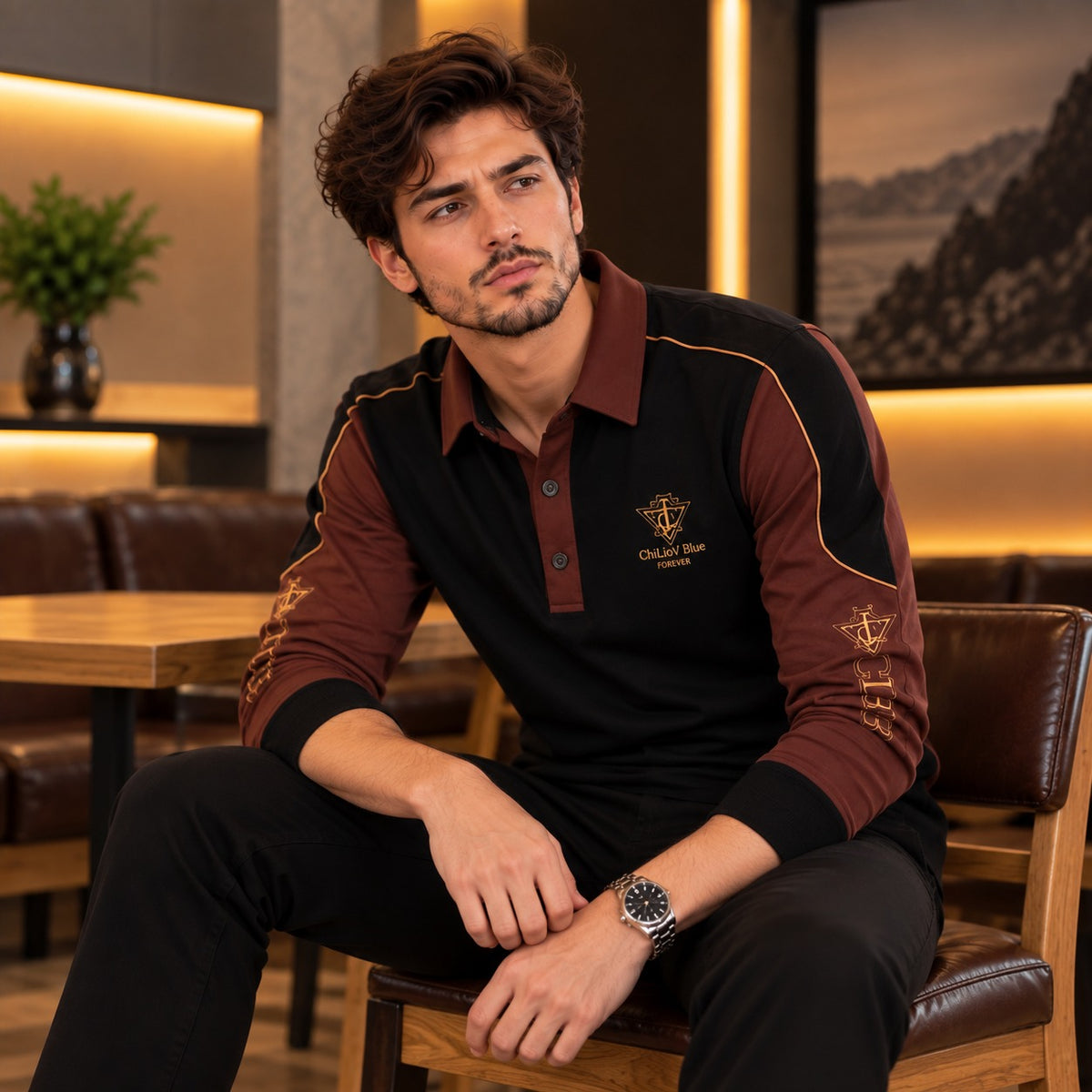 Polo Lucero™ con Paneles en Contraste, Vivos y Detalles Bordados