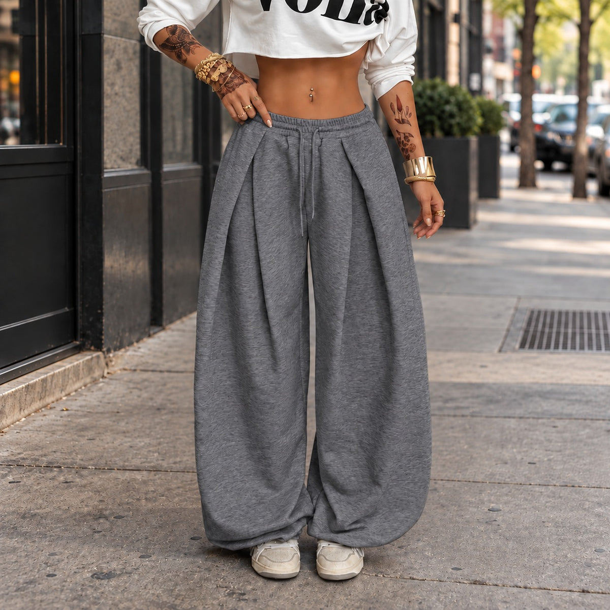 Pantalón Vanna™ de Corte Amplio y Pretina Elástica